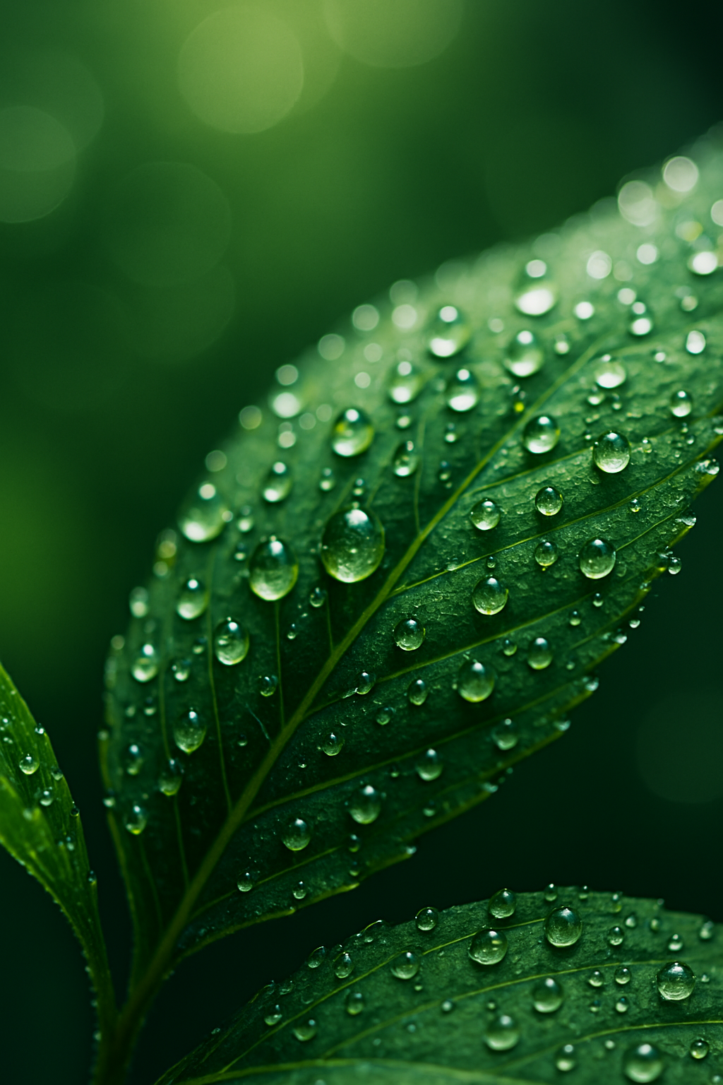 Dewy leaf